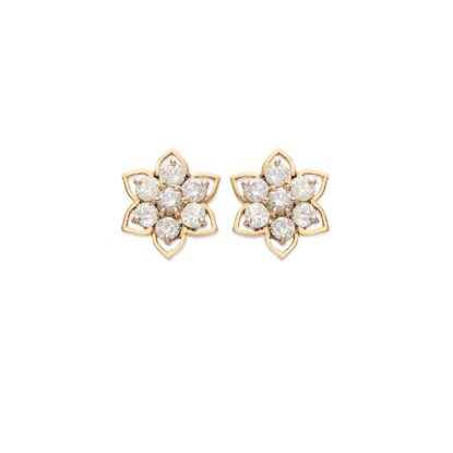 7stone floweral diamond earings