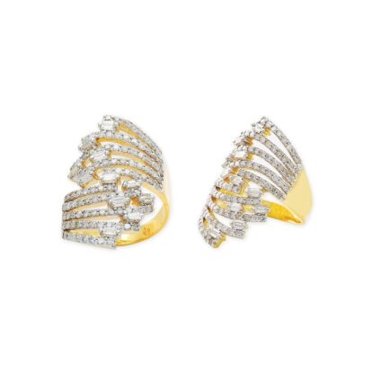 cocktail spiral diamond ring