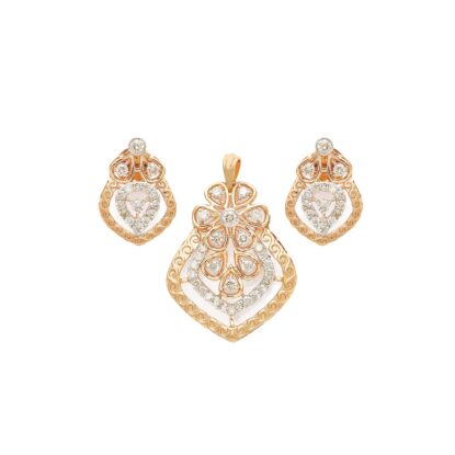 delicate exclusive diamond pendant set