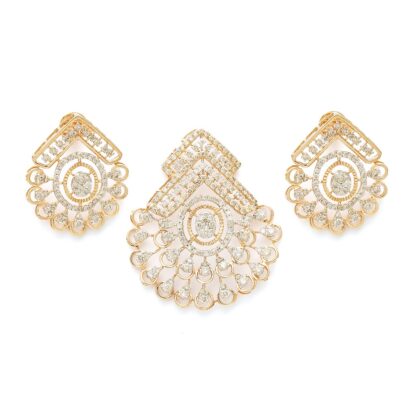 exclusive designer diamond pendant set