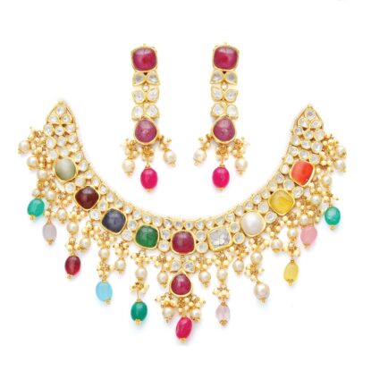 navratan diamond polki set
