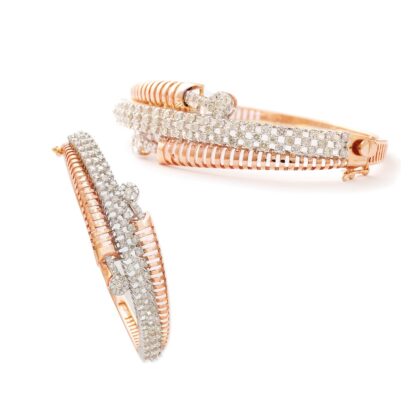 spiral stunning diamond bracelet