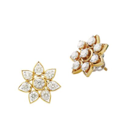 traditional famous floweral diamond earing
