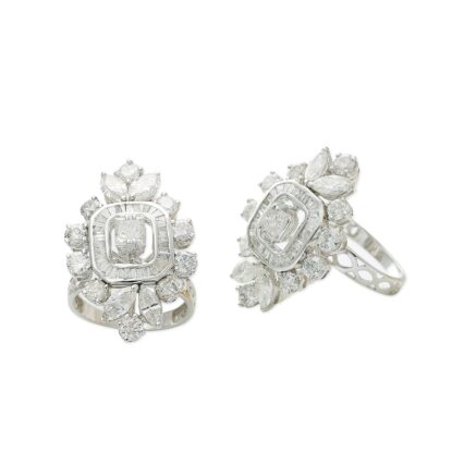 white gold radiant diamond ring