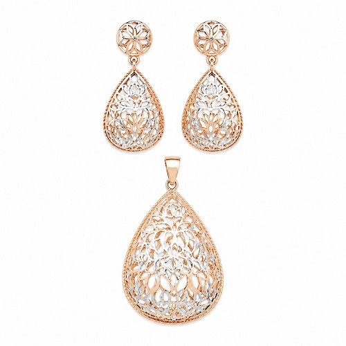 Lotus Filigree Teardrop Set Lotus Filigree Teardrop Set